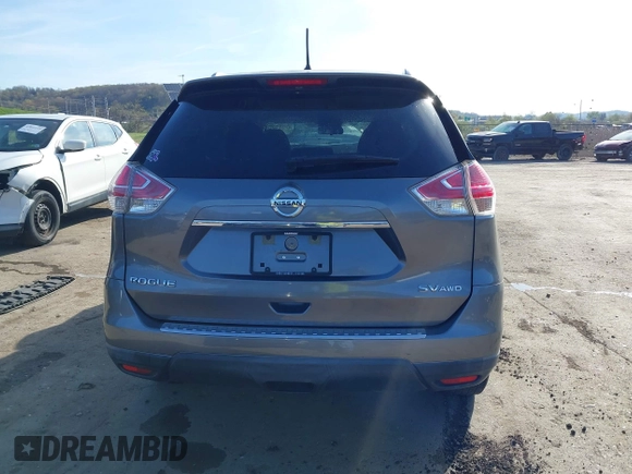2016 Nissan Rogue SV with VIN KNMAT2MV3GP680555, listed as a IAAI auction lot 42032745 with 164,986 mi miles. Bid and sale history available at carsss.com. Image 17.