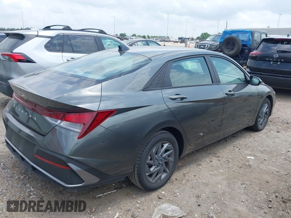 2024 Hyundai Elantra SEL with VIN KMHLM4DG9RU787905, listed as a IAAI auction lot 42157913 with 23,122 mi miles. Bid and sale history available at carsss.com. Image 4.