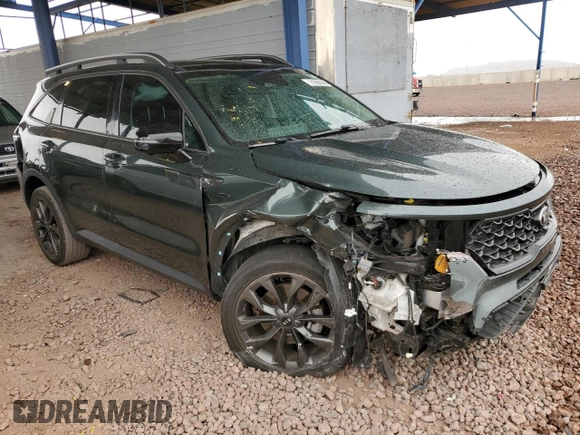 2021 Kia Sorento SX Prestige X-Line with VIN 5XYRKDLF7MG029066, listed as a Copart auction lot 51809045 with 47,000 mi miles and Salvage Title. Bid and sale history available at carsss.com. Image 4.