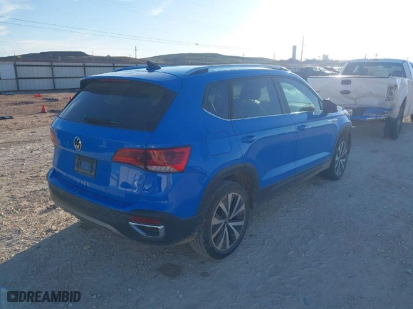 2023 Volkswagen Taos SE with VIN 3VVSX7B24PM347089, listed as a IAAI auction lot 41208198 with 15,770 mi miles. Bid and sale history available at carsss.com. Image 4.