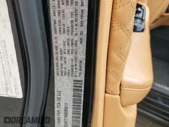 2022 Jeep Grand Cherokee Summit Reserve with VIN 1C4RJKET1N8585411, listed as a Copart auction lot 50728795 with Not provided miles and Salvage title. Bid and sale history available at DreamBid. Image 13.