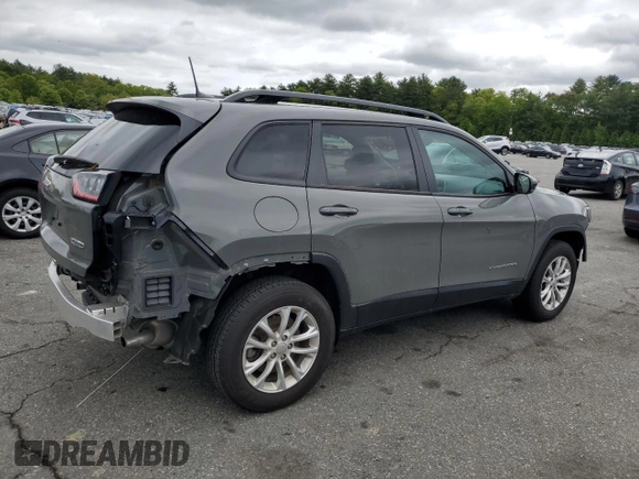 2022 Jeep Cherokee Latitude Lux with VIN 1C4PJMMN6ND547489, listed as a Copart auction lot 56833935 with 21,109 mi miles and Salvage title. Bid and sale history available at DreamBid. Image 3.
