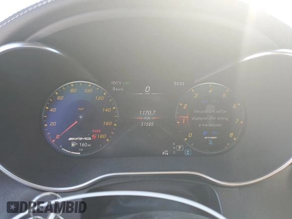 2020 Mercedes-Benz GLC with VIN WDC0G6EB7LF727642, listed as a Copart auction lot 73392554 with 31,585 mi miles and Salvage Title. Bid and sale history available at carsss.com. Image 9.