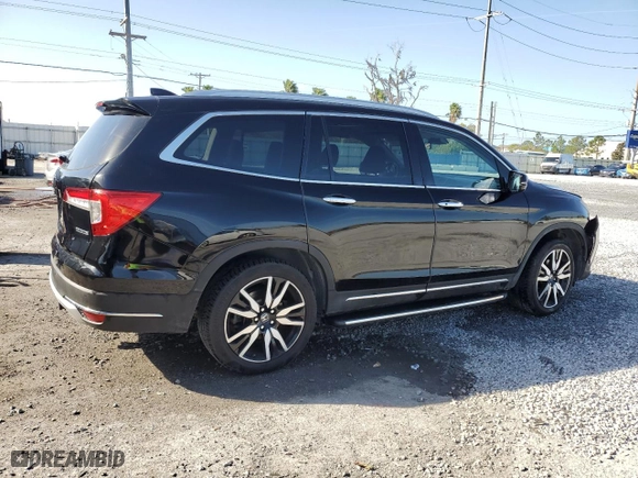 2019 Honda Pilot Touring 8-Passenger with VIN 5FNYF5H97KB007291, listed as a Copart auction lot 47608765 with 70,758 mi miles and Salvage Title. Bid and sale history available at carsss.com. Image 3.