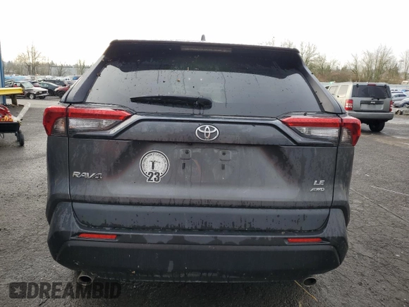 2023 Toyota RAV4 LE with VIN 2T3F1RFVXPW344536, listed as a Copart auction lot 45951805 with 20,056 mi miles and Salvage Title. Bid and sale history available at carsss.com. Image 6.