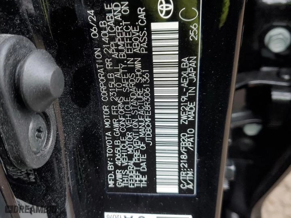 2024 Toyota Corolla Hybrid LE with VIN JTDBCMFE8R3061361, listed as a Copart auction lot 47048295 with 4,675 mi miles and Salvage Title. Bid and sale history available at carsss.com. Image 13.