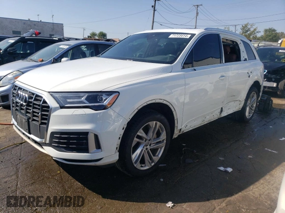 2020 Audi Q7 Premium with VIN WA1AJAF76LD011359, listed as a Copart auction lot 71723414 with 158,622 mi miles and Salvage Title. Bid and sale history available at carsss.com. Image 1.