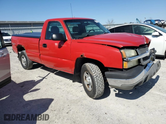 2003 Chevrolet Silverado 1500 Work Truck with VIN 1GCEK14X03Z280886, listed as a Copart auction lot 52237415 with 212,445 mi miles and Salvage Title. Bid and sale history available at DreamBid. Image 4.
