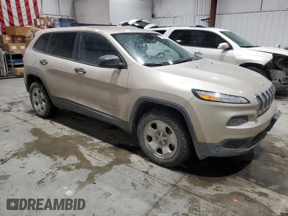 2015 Jeep Cherokee Sport with VIN 1C4PJMAB9FW575271, listed as a Copart auction lot 87958655 with 32,219 mi miles and Salvage Title. Bid and sale history available at carsss.com. Image 4.