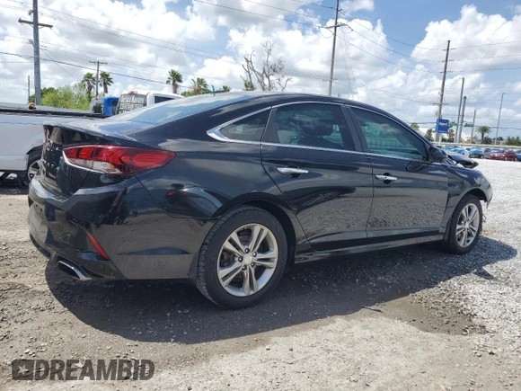 2018 Hyundai Sonata SEL with VIN 5NPE34AF4JH666466, listed as a Copart auction lot 51735175 with 76,997 mi miles and Salvage Title. Bid and sale history available at DreamBid. Image 3.