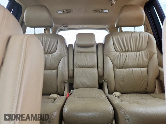 2008 Honda Odyssey EX-L z VIN 5FNRL38718B402236, wystawiony jako Copart lot #59355585 z przebiegiem 131 558 mil mil oraz Czysty tytuł • Clean title. Historia ofert i sprzedaży dostępna na DreamBid. Obrazek 10.