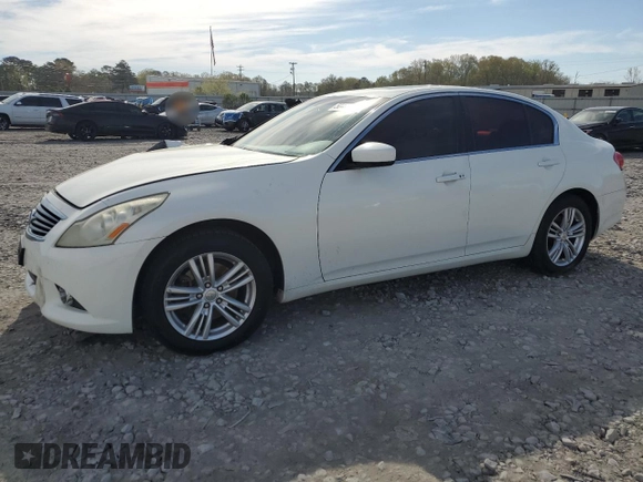 2012 Infiniti G25 x z VIN JN1DV6AR8CM861526, wystawiony jako Copart lot #50484625 z przebiegiem Nie podano mil oraz Szkoda całkowita • Salvage title. Historia ofert i sprzedaży dostępna na DreamBid. Obrazek 1.