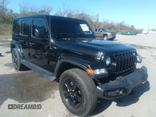 2023 Jeep Wrangler Sahara with VIN 1C4HJXEN9PW624996, listed as a IAAI auction lot 41132256 with 20,980 mi miles. Bid and sale history available at carsss.com. Image 1.