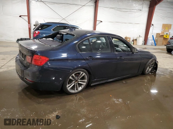 2013 BMW 3 Series 328i xDrive with VIN WBA3B3C54DJ976750, listed as a Copart auction lot 87681595 with Not Provided miles and Salvage Title. Bid and sale history available at carsss.com. Image 3.