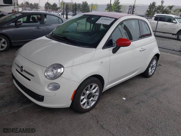 2017 FIAT 500 Pop with VIN 3C3CFFKR1HT570800, listed as a IAAI auction lot 41900007 with 58,170 mi miles. Bid and sale history available at carsss.com. Image 17.