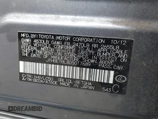 2013 Lexus GS with VIN JTHBE1BL8D5017689, listed as a IAAI auction lot 41867793 with 134,176 mi miles. Bid and sale history available at carsss.com. Image 9.