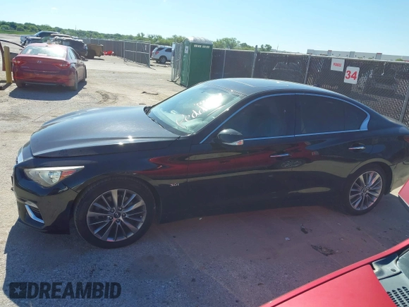 2018 Infiniti Q50 Luxe with VIN JN1EV7AP1JM351430, listed as a IAAI auction lot 42209857 with 119,531 mi miles and . Bid and sale history available at carsss.com. Image 14.