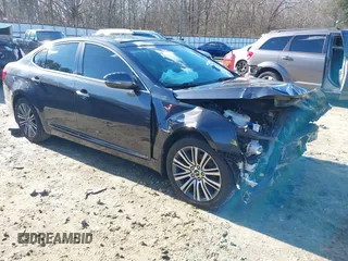 2015 Kia Cadenza Premium with VIN KNALN4D73F5180273, listed as a IAAI auction lot 41222537 with 127,348 mi miles. Bid and sale history available at carsss.com. Image 1.