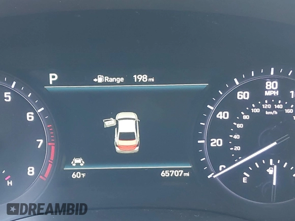 2018 Genesis G80 3.8L with VIN KMHGN4JE5JU245545, listed as a IAAI auction lot 41413528 with 65,707 mi miles. Bid and sale history available at carsss.com. Image 16.