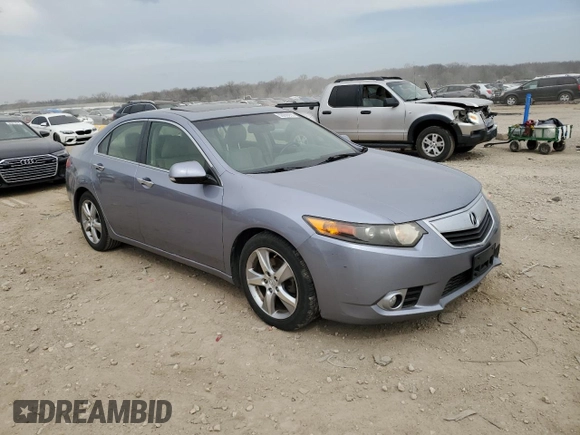 2012 Acura TSX Tech Pkg with VIN JH4CU2F62CC028957, listed as a Copart auction lot 50099255 with 129,410 mi miles and Salvage Title. Bid and sale history available at carsss.com. Image 4.