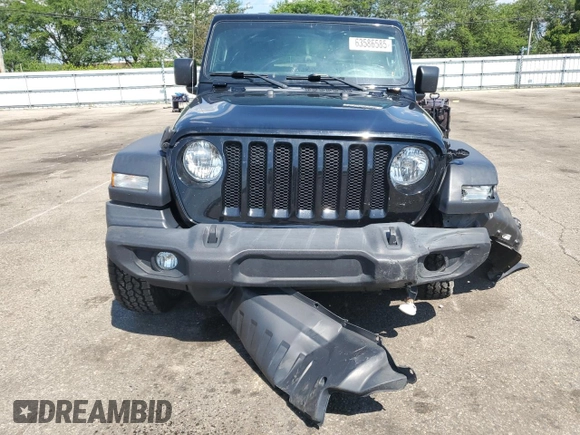2020 Jeep Wrangler Sport with VIN 1C4GJXAG9LW203468, listed as a Copart auction lot 63586585 with 58,180 mi miles and Salvage title. Bid and sale history available at DreamBid. Image 5.