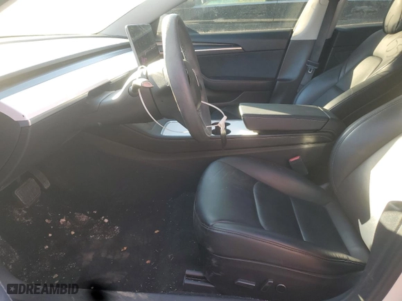 2022 Tesla Model 3 with VIN 5YJ3E1EAXNF110441, listed as a Copart auction lot 41755465 with 47,870 mi miles and Salvage Title. Bid and sale history available at carsss.com. Image 7.