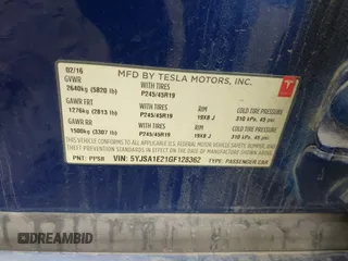 2016 Tesla Model S 90D with VIN 5YJSA1E21GF128362, listed as a IAAI auction lot 40891999 with 179,155 mi miles and . Bid and sale history available at DreamBid. Image 9.
