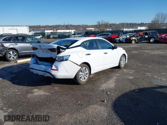 2024 Nissan Sentra S with VIN 3N1AB8BV8RY287275, listed as a IAAI auction lot 41833281 with 27,073 mi miles. Bid and sale history available at carsss.com. Image 4.
