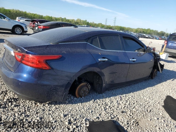 2017 Nissan Maxima SV with VIN 1N4AA6AP4HC446667, listed as a Copart auction lot 52971875 with Not Provided miles and Salvage Title. Bid and sale history available at carsss.com. Image 3.