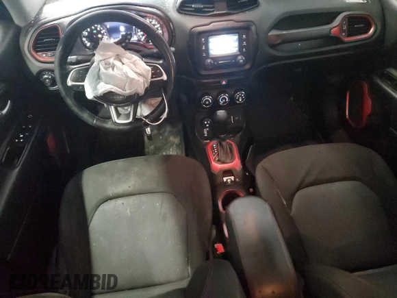 2017 Jeep Renegade Trailhawk with VIN ZACCJBCB4HPF09713, listed as a Copart auction lot 44865445 with 166,617 mi miles and Salvage title. Bid and sale history available at DreamBid. Image 8.