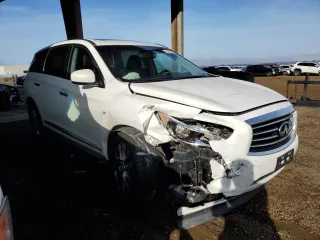 2014 Infiniti QX60 with VIN 5N1AL0MN7EC529772, listed as a Copart auction lot 85780664 with 138,426 mi miles and Salvage Title. Bid and sale history available at carsss.com. Image 4.