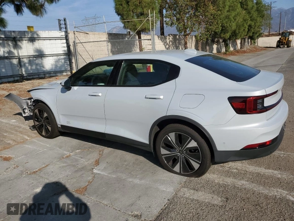 2023 Polestar 2 with VIN YSMEG3KA0PL141074, listed as a Copart auction lot 74339014 with 36,436 mi miles and Salvage Title. Bid and sale history available at carsss.com. Image 2.