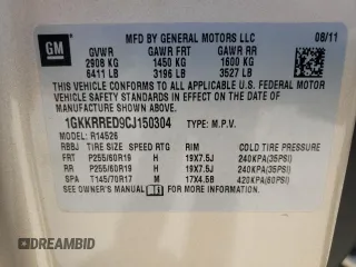 2012 GMC Acadia SLT1 with VIN 1GKKRRED9CJ150304, listed as a Copart auction lot 44885432 with 208,340 mi miles and Salvage Title. Bid and sale history available at carsss.com. Image 10.