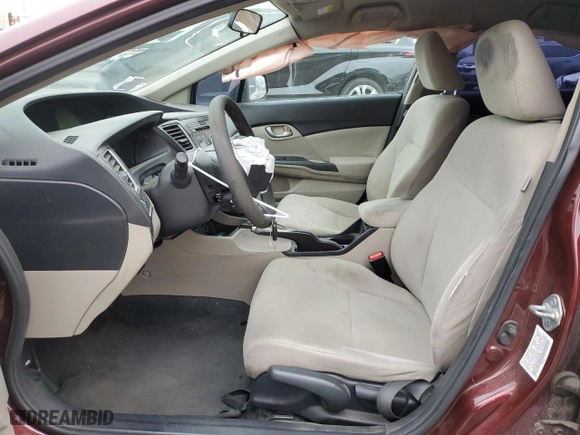 2013 Honda Civic Sdn LX with VIN 19XFB2F58DE290990, listed as a Copart auction lot 53482355 with 180,937 mi miles and Salvage Title. Bid and sale history available at carsss.com. Image 7.