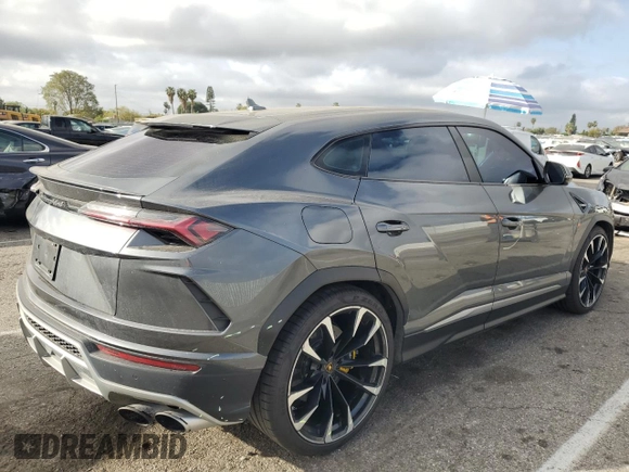 2019 Lamborghini Urus z VIN ZPBUA1ZL3KLA05964, wystawiony jako Copart lot #43809525 z przebiegiem 28 338 mil mil oraz Szkody całkowita. Historia ofert i sprzedaży dostępna na DreamBid. Obrazek 3.