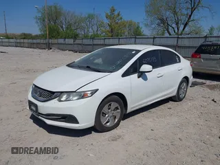 2013 Honda Civic LX with VIN 19XFB2F55DE024293, listed as a IAAI auction lot 42075733 with 121,531 mi miles and . Bid and sale history available at DreamBid. Image 2.