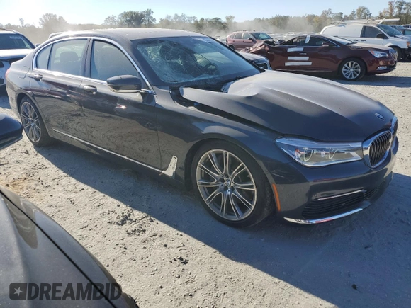 2019 BMW 7 Series 750i xDrive with VIN WBA7F2C55KB240777, listed as a Copart auction lot 76840504 with 38,250 mi miles and Salvage title. Bid and sale history available at DreamBid. Image 4.