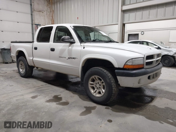 2001 Dodge Dakota Sport with VIN 1B7HG2AN31S229220, listed as a IAAI auction lot 42100843 with 134,034 mi miles. Bid and sale history available at carsss.com. Image 1.