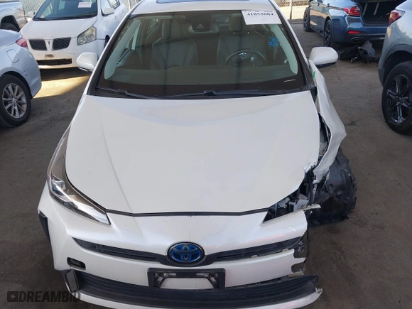 2019 Toyota Prius L Eco with VIN JTDKARFU8K3102331, listed as a IAAI auction lot 41852084 with 54,275 mi miles. Bid and sale history available at carsss.com. Image 12.