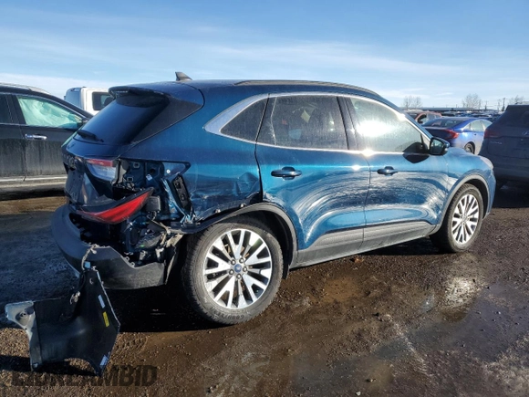 2020 Ford Escape Titanium Hybrid with VIN 1FMCU9DZXLUB46252, listed as a Copart auction lot 88801835 with 64,443 mi miles and Salvage title. Bid and sale history available at DreamBid. Image 3.