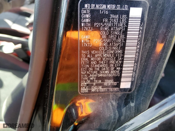 2016 Nissan Juke S with VIN JN8AF5MR6GT607073, listed as a Copart auction lot 46679475 with 80,866 mi miles and Salvage Title. Bid and sale history available at carsss.com. Image 14.