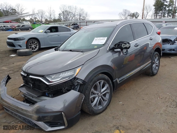 2021 Honda CR-V Touring with VIN 2HKRW2H93MH675015, listed as a IAAI auction lot 41711953 with 58,287 mi miles. Bid and sale history available at carsss.com. Image 2.