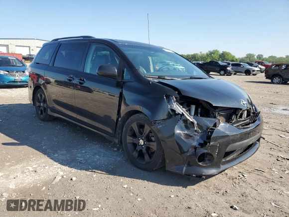2011 Toyota Sienna SE with VIN 5TDXK3DCXBS048314, listed as a Copart auction lot 55989415 with 200,841 mi miles and Salvage title. Bid and sale history available at DreamBid. Image 4.