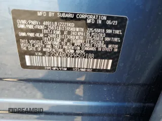 2023 Subaru Forester Touring z VIN JF2SKARC6PH502188, wystawiony jako Copart lot #56960245 z przebiegiem 10 487 mil mil oraz Szkoda całkowita • Salvage title. Historia ofert i sprzedaży dostępna na DreamBid. Obrazek 12.