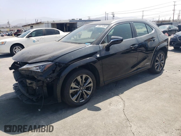 2022 Lexus UX 250h F Sport with VIN JTHE9JBH7N2059948, listed as a Copart auction lot 68671394 with 84,729 mi miles and Salvage Title. Bid and sale history available at DreamBid. Image 1.