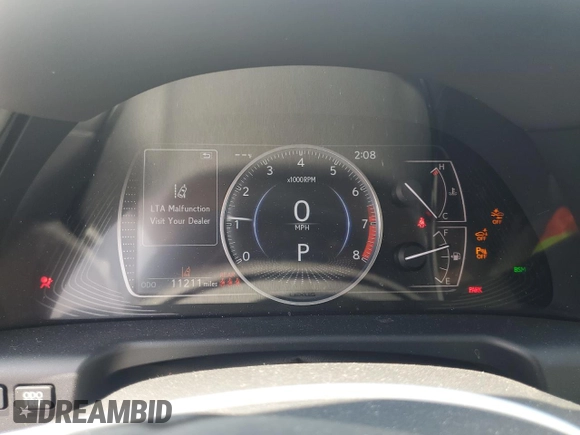 2022 Lexus ES 250 with VIN 58AD11D17NU009211, listed as a Copart auction lot 59195765 with 11,211 mi miles and Salvage title. Bid and sale history available at DreamBid. Image 9.