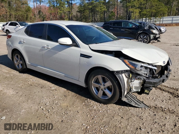 2015 Kia Optima LX with VIN 5XXGM4A7XFG347185, listed as a Copart auction lot 50216465 with 188,409 mi miles and Salvage Title. Bid and sale history available at carsss.com. Image 4.