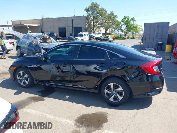2019 Honda Civic Sedan LX with VIN 19XFC2F61KE202252, listed as a IAAI auction lot 42139362 with 37,128 mi miles. Bid and sale history available at carsss.com. Image 14.