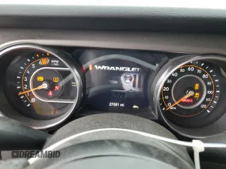 2022 Jeep Wrangler Unlimited Willys with VIN 1C4HJXDN7NW156538, listed as a Copart auction lot 79195464 with 87,081 mi miles and Salvage Title. Bid and sale history available at DreamBid. Image 9.