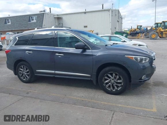 2013 Infiniti JX35 z VIN 5N1AL0MM2DC348245, wystawiony jako IAAI lot #41985096 z przebiegiem 130 127 mil mil oraz . Historia ofert i sprzedaży dostępna na DreamBid. Obrazek 13.